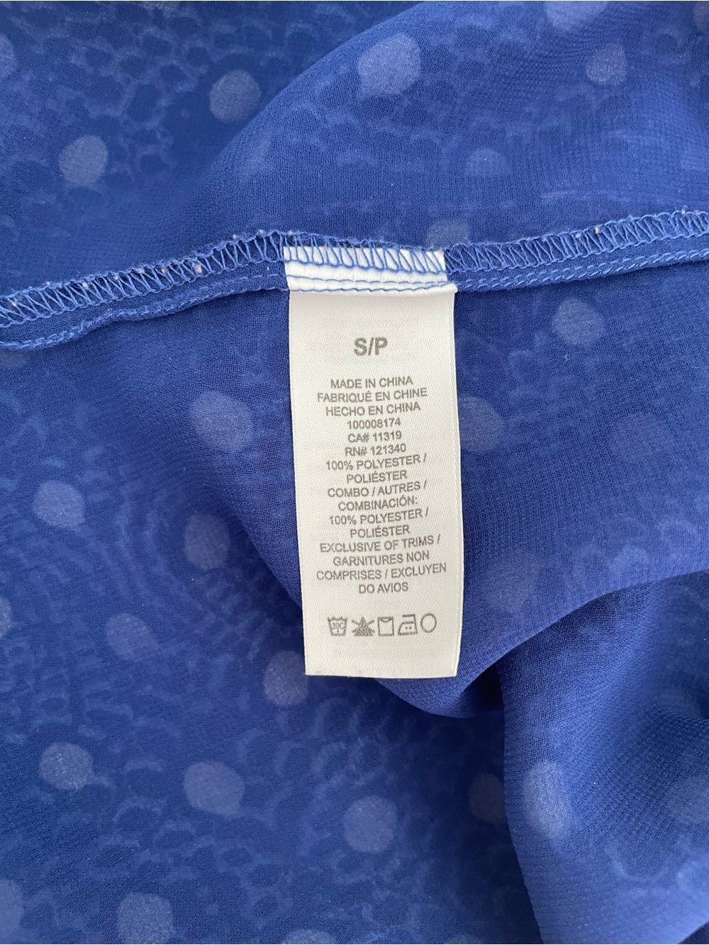 Dynamite Blue Halter Neck Polka Dot Tank Top - Picture 5 of 5